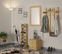Garderobenset Schuhregal Wandspiegel H�ngegarderobe Flurm�bel Massivholz Kiefer 90.80-11-Set