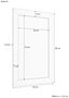 Wei�er Wandspiegel Garderobenspiegel Holz Rahmen 59x89 cm eckig Holzspiegel 90.90-91W