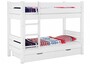 Kiefer-Stockbett wei� 100x200 Etagenbett Hochbett teilbar Rollrost Bettkasten 60.16-10WT80S2