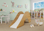 Exklusive Design-Zimmerrutsche aus Holz mit Welle 190x83cm Kinderrutsche metallfrei Indoor-Rutsche 95.101