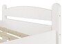 Einzelbett Massivholz Kiefer wei� 90x200 cm stabiles Bettgestell ohne Zubeh�r 60.32-09 W oR 