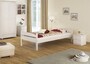 Einzelbett Massivholz Kiefer wei� 90x200 cm stabiles Bettgestell ohne Zubeh�r 60.32-09 W oR 