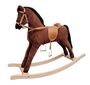 Gro�es Schaukelpferd tolles Geschenk Pl�schpferd Holzpferd braun 96-112 
