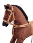 Gro�es Schaukelpferd tolles Geschenk Pl�schpferd Holzpferd braun 96-112 