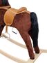 Gro�es Schaukelpferd tolles Geschenk Pl�schpferd Holzpferd braun 96-112 