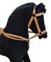Gro�es klassisches Schaukelpferd Holzpferd Pl�schpferd - schwarz 96-113 