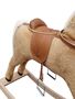 Gro�es Pl�schpferd Haflinger Schaukelpferd Holzpferd hellbraun 96-115