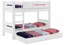 Etagenbett Kiefer wei� 90x200 Stockbett teilbar Rollrost Matratzen G�stebettkasten 60.16-09WT80MS7M