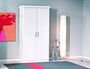 Kleiderschrank Hakon 2-t�rig Massivholz Kiefer Weiss Dielenschrank Schrank  99.20900113