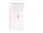 Kleiderschrank Hakon 2-t�rig Massivholz Kiefer Weiss Dielenschrank Schrank  99.20900113