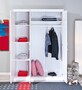Kleiderschrank Magnus 3-t�rig Schlafzimmerschrank Massivholz Kiefer Weiss 99.20900115