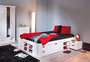 Funktionsbett Till 180x200 Massivholz Kiefer Wei� mit Bettkasten Nachttisch 99.20900180