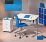 Schreibtischstuhl f�r Jugendzimmer Drehstuhl Bonnie blau 99.99803154