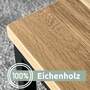 Couchtisch Eiche masiv mit zwei Platten, Holz und Metall H4H112