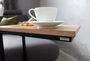 Schicker Beistelltisch zur Couch Metall schwarz und Eiche