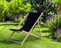 Buche-Liegestuhl, Gartenliege klappbar Strandstuhl Stofffarbe w�hlbar V-10-110