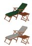 Deckchair, Balkonstuhl, klassische und robuste Balkonliege mit Tisch w�hlbarem Zubeh�r V-10-200T