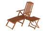 Deckchair, Balkonstuhl, klassische und robuste Balkonliege mit Tisch w�hlbarem Zubeh�r V-10-200T