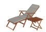 Deckchair, Balkonstuhl, klassische und robuste Balkonliege mit Tisch w�hlbarem Zubeh�r V-10-200T