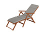 Deckchair, Balkonstuhl, klassische und robuste Balkonliege mit Tisch w�hlbarem Zubeh�r V-10-200T
