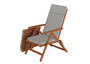 Deckchair, Balkonstuhl, klassische und robuste Balkonliege mit Tisch w�hlbarem Zubeh�r V-10-200T