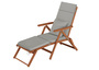 Deckchair, Balkonstuhl, klassische und robuste Balkonliege mit Tisch w�hlbarem Zubeh�r V-10-200T