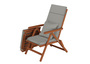 Deckchair, Balkonstuhl, klassische und robuste Balkonliege mit Tisch w�hlbarem Zubeh�r V-10-200T