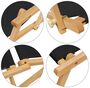 Holz-Liegestuhl, Strandliege mit Zubeh�r nach Wahl Stoff schwarz V-10-305N