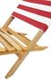 Klappstuhl Strandstuhl Anglerstuhl Gartenstuhl Stuhl zum Zusammenstecken rot-wei�em Bezug V-10-353