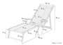 Liegestuhl XXL extra schwere Ausf�hrung Sonnenliege Holz Deckchair Massivholz Gartenm�bel V-10-500