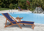 Liegestuhl XXL extra schwere Ausf�hrung Sonnenliege Holz Deckchair Massivholz Gartenm�bel V-10-500