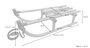 Davos Klappschlitten kleiner Holzschlitten Zubeh�r w�hlbar V-22-090