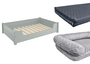 Luxuri�ses Haustierbett, Tierbett 100x60 cm, Kiefer grau V-30.32-G-100x60