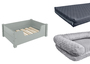 Gem�tliches Tierbett f�r Katzen und Hunde 60x40 Kiefer grau V-30.32-G-60x40