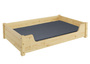 Hundebett f�r gro�e Hunde 100x60 Kiefer Tierbett V-30-32-K-100x60
