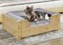 Gem�tliches Tierbett f�r Katzen und Hunde 60x40 Kiefer natur V-30.32-K-60x40