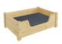 Gem�tliches Tierbett f�r Katzen und Hunde 60x40 Kiefer natur V-30.32-K-60x40
