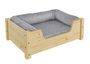 Gem�tliches Tierbett f�r Katzen und Hunde 60x40 Kiefer natur V-30.32-K-60x40