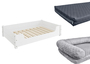 Hundebett f�r gro�e Hunde 100x60 Kiefer wei� Tierbett V-30.32-W-100x60