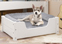 Gem�tliches Tierbett f�r Katzen und Hunde 60x40 Kiefer wei� V-30.32-W-60x40