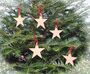 Christbaumschmuck Holzschmuck 5-er Set Engel, Stern, Hirsch, Schneeflocke, Glocke, Herz V-40.10-015