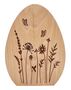 Echtholz Dekoei-Wiese  Ei mit Blumen Gravur Osterdeko Buche ge�lt V-40.11-Holzei-Wiese