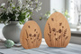 Echtholz Dekoei-Wiese  Ei mit Blumen Gravur Osterdeko Buche ge�lt V-40.11-Holzei-Wiese