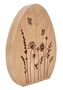 Echtholz Dekoei-Wiese  Ei mit Blumen Gravur Osterdeko Buche ge�lt V-40.11-Holzei-Wiese