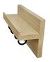 Wandregal mit Haken Schl�sselbrett mit Ablage Eiche lackiert 20 u 30 cm V-40.12-11