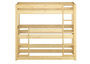 Dreier-Stockbett f�r drei erwachsene Personen 80x200 Kiefer massiv natur Zubeh�r w�hlbar V-60.03-08