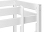 Wei�es Dreier-Etagenbett 3 Liegefl�chen Kiefer massiv wei� 80x200 Zubeh�r w�hlbar V-60.03-08W