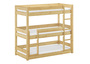 Dreier-Etagenbett f�r Erwachsene Stockbett f�r drei Personen 90x200 Kiefer Massivholz V-60.03-09