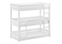 Wei�es Dreier-Etagenbett f�r Erwachsene Stockbett f�r drei Personen 90x200 Kiefer wei� V-60.03-09W