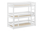 Wei�es Dreier-Etagenbett f�r Erwachsene Stockbett f�r drei Personen 90x200 Kiefer wei� V-60.03-09W